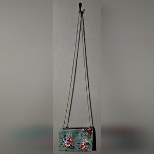 Big Buddha Floral Purse Teal With Floral Crossbody with chain strap